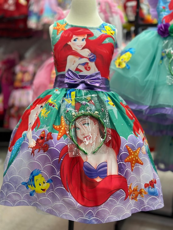 Little Mermaid Green Dress - Etsy Israel Little Mermaid Green Dress - Etsy Israel