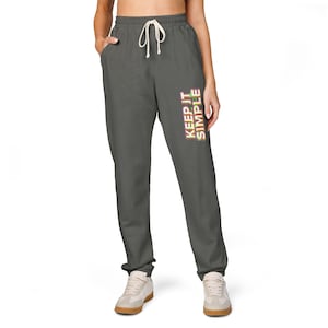 Garment-Dyed Cotton Sweatpants: Unisex Cozy Fleece Lounge Pants
