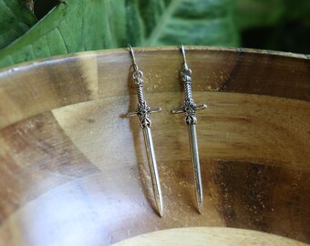 Long Sword Earrings | Fantasy Medieval Warrior Style | Gifts for Book Lovers
