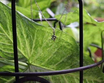 Silver Snake Necklace, Serpent Pendant Necklace, Snake Jewelry, Gothic Necklace, Witchy Jewelry, Celestial & Nature Jewelry, Gift for Her