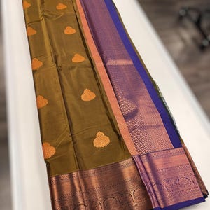 Kanchi Vegan Soft Silk Saree with Contrast Blouse and Rich Jari Pallu main image 0
