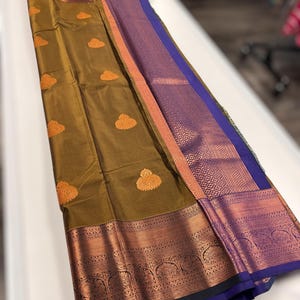 Semi Kanchi Silk x Gold Zari Saree - Berry