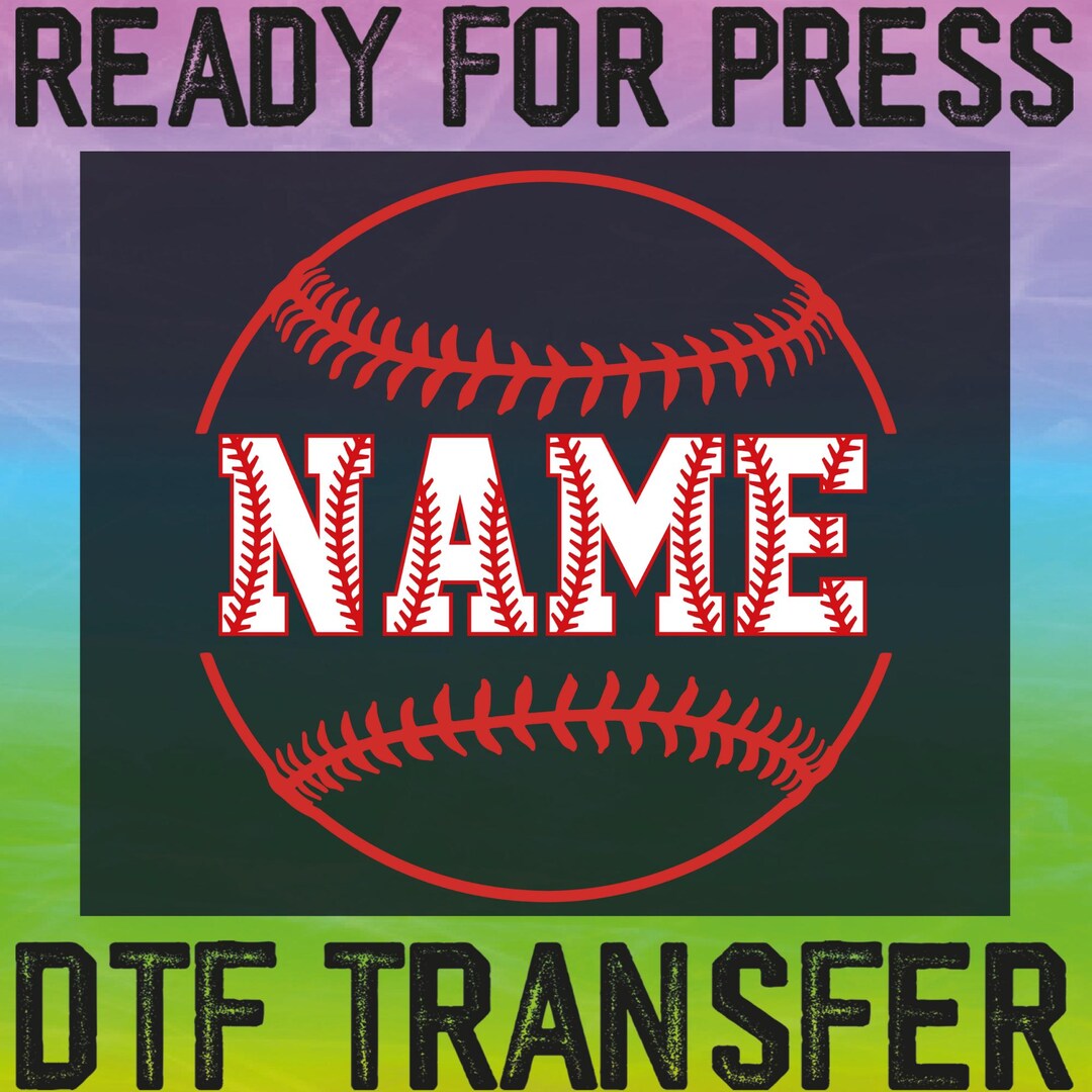 Custom Name Baseball Ready to Press, Personalized Baseball Mom Heat ...