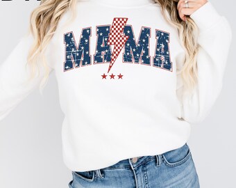 Mama 4th of July DTF Transfer, Ready To Press - Retro Memorial Day Gift