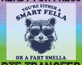 Funny Raccoon Meme DTF Ready To Press: Sarcastic Heat Transfer