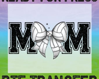 Coquette Volleyball Mom DTF Transfer Heat Transfer, Sport Gift Ready To Press, Game Day