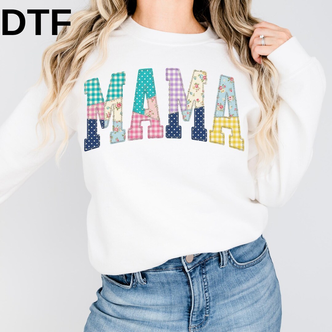 Patchwork Summer Mama Floral DTF Ready to Press, Heat Transfer - Summer ...