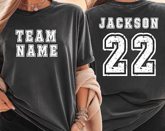 Personalized Sport Team Nmae DTF Heat Transfer, Ready Press, Retro Name and Back Number