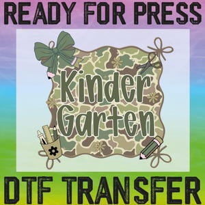 Back to School Boys Old Camo Ready To Press, Camo Back To School Dtf Transfer, Kindergarten DTF, School Boy, Pre-k 1st/2nd/3rd/4th Grade