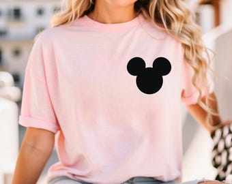 Disney Pocket Mickey Head Ready To Press, Disneyworld Heat Transfer, Mickey Ear Dtf, Pocket Size Disney Dtf, Disney Mickey Dtf, Disney Trip