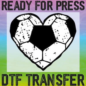 Distressed Soccer Heart Ready To Press, Soccer Heat Transfer, Retro Soccer Mom Dtf, Soccer Game Day Dtf, Soccer Ball Dtf, Soccer Gift Dtf