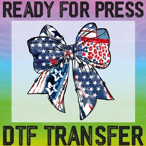 Coquette American Girl Ready To Press, 4th Of July Dtf, 4th of July Gift Dtf, Independence Day Dtf, American Flag Dtf, America Coquette Bow