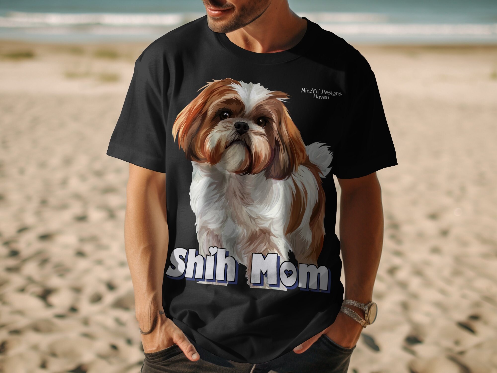 Shih Tzu Mom V Neck Etsy