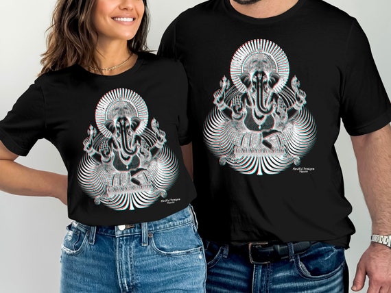 Ganesh T-Shirt Black Drawing Ganesh Tee Shirt Ganesh T-Shirt Black Drawing Ganesh Tee Shirt