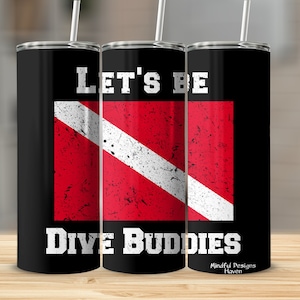Let&#39;s Be Dive Buddies Mug, Insulated Stainless Steel Tumbler, Enamel Camping Mug, Cotton Canvas Tote Bag, Underwater Utopia Collection Gift