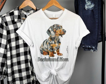 Cute Dachshund Mom Shirt, Dog Lover Gift, Dachshund V-Neck, Dachshund Sweatshirt, Funny Dachshund Hoodie, Dachshund Tank Top