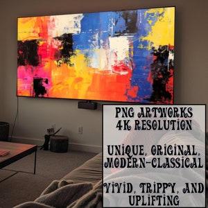 59 oeuvres d'art uniques captivantes pour Smart TV, oeuvres d'art murales numériques trippy, oeuvres d'art modernes-classiques et impressions d'art numériques haute résolution. image 2