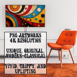 59 oeuvres d'art uniques captivantes pour Smart TV, oeuvres d'art murales numériques trippy, oeuvres d'art modernes-classiques et impressions d'art numériques haute résolution. image 6