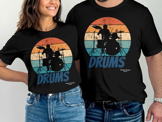 Vintage Retro Drummer T-Shirt Drumming Drums Cool Gift Vintage Retro Drummer T-Shirt Drumming Drums Cool Gift