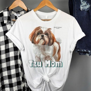 Tzu Mom Shirt, Shih Tzu Mom Hoodie, Tzu Mom Sweatshirt, Shih Tzu Besitzer T-Shirt, Shih Tzu Liebhaber Tank Top, Tzu Mom V-Neck T-Shirt