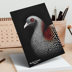 Carte de voeux unique pour Thanksgiving Carte postale d'oiseaux à motifs colorés Impression d'art nature Envoyez amour et salutations