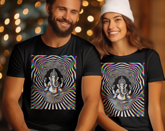 PANASIAM Sure T-Shirt Donna Vintage Con Ganesha – Cotone Morbido – Taglie S, M, L – Stile Originale Sub-Trend - 4