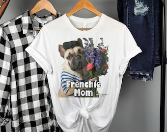 Frenchie moeder schattig grafisch T-shirt Franse bulldog, shirt hondenliefhebber, cadeau Franse bulldog, damesshirt huisdier, grappig T-shirt Frenchie