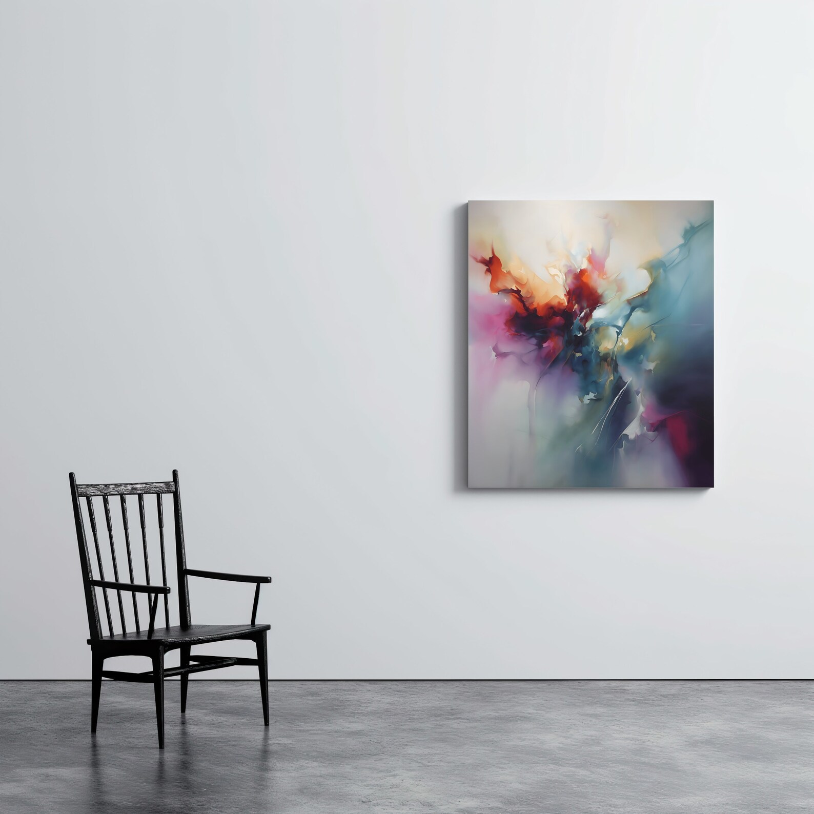Abstract Intense Deep Powerful Wall Art, Canvas Poster, Energize Home ...
