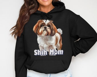 Shih Tzu Mom Shirt, Cute Shih Tzu Design, Shih Tzu Parent Gift, Adorable Shih Tzu Hoodie, Shih Tzu Lover Sweater, Shih Tzu Tank Top