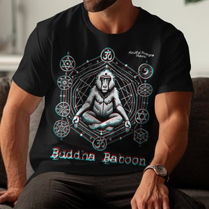 Men Yoga hirt Big Buddha Head Long leeve Tee T-hirt - Big Buddha