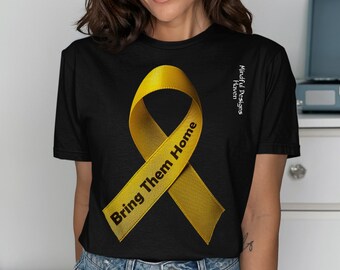 Yellow Ribbon Bring Them Home T-Shirt Commemorative Hostages Support Shirt, Show Support Friendship Remembrance Camaraderie