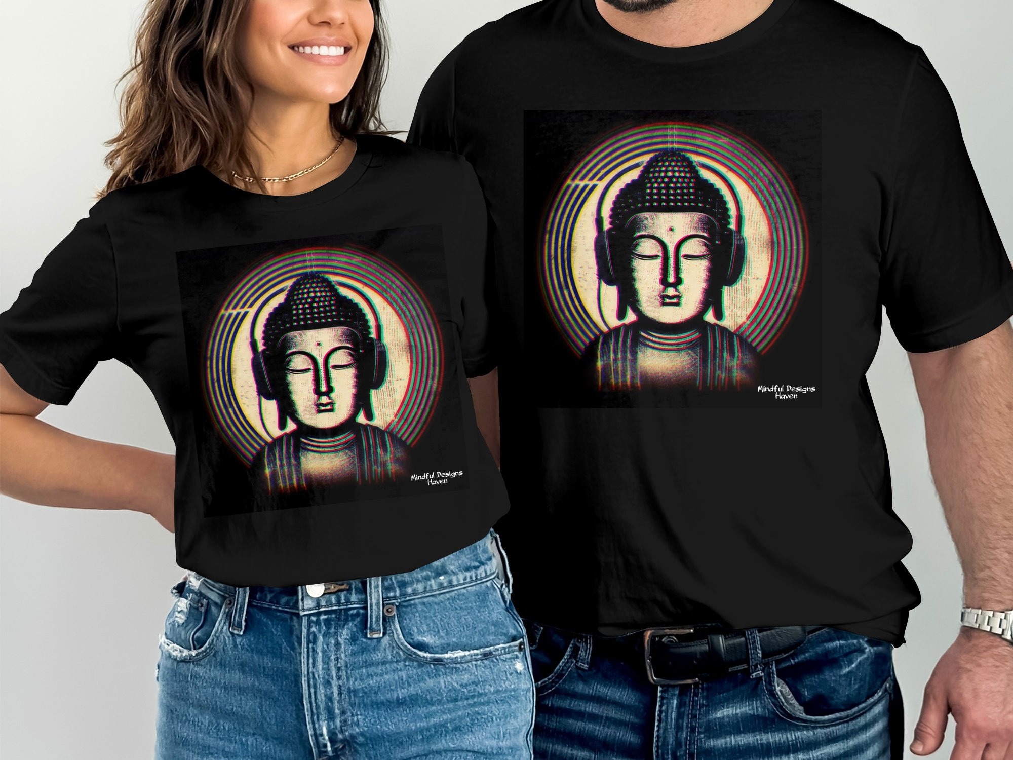 Buddha With Headphones T-Shirt, Zen Buddha Beats Tee, Chilling Buddha Graphic Tank, Vintage Zen Vibes Shirt, Unique Buddha Art Apparel