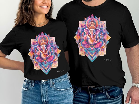 Ganesh T-Shirt Black Drawing Ganesh Tee Shirt Ganesh T-Shirt Black Drawing Ganesh Tee Shirt