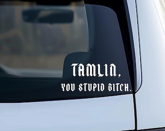 TAMLIN, You Stupid Bitch Car Sticker Decal