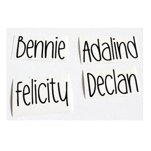 Custom Kids Name Decals | Kids Name Stickers | Fun Back To School Vinyl Name Decal Stickers | Labels For School Supplies
