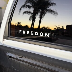 FREEDOM Support Decal: Charlie Kirk Vinyl Sticker- NOT For Clothing image 2