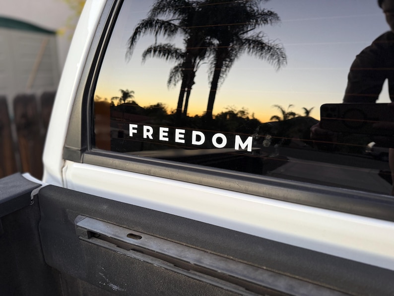 FREEDOM Support Decal: Charlie Kirk Vinyl Sticker- NOT For Clothing image 2