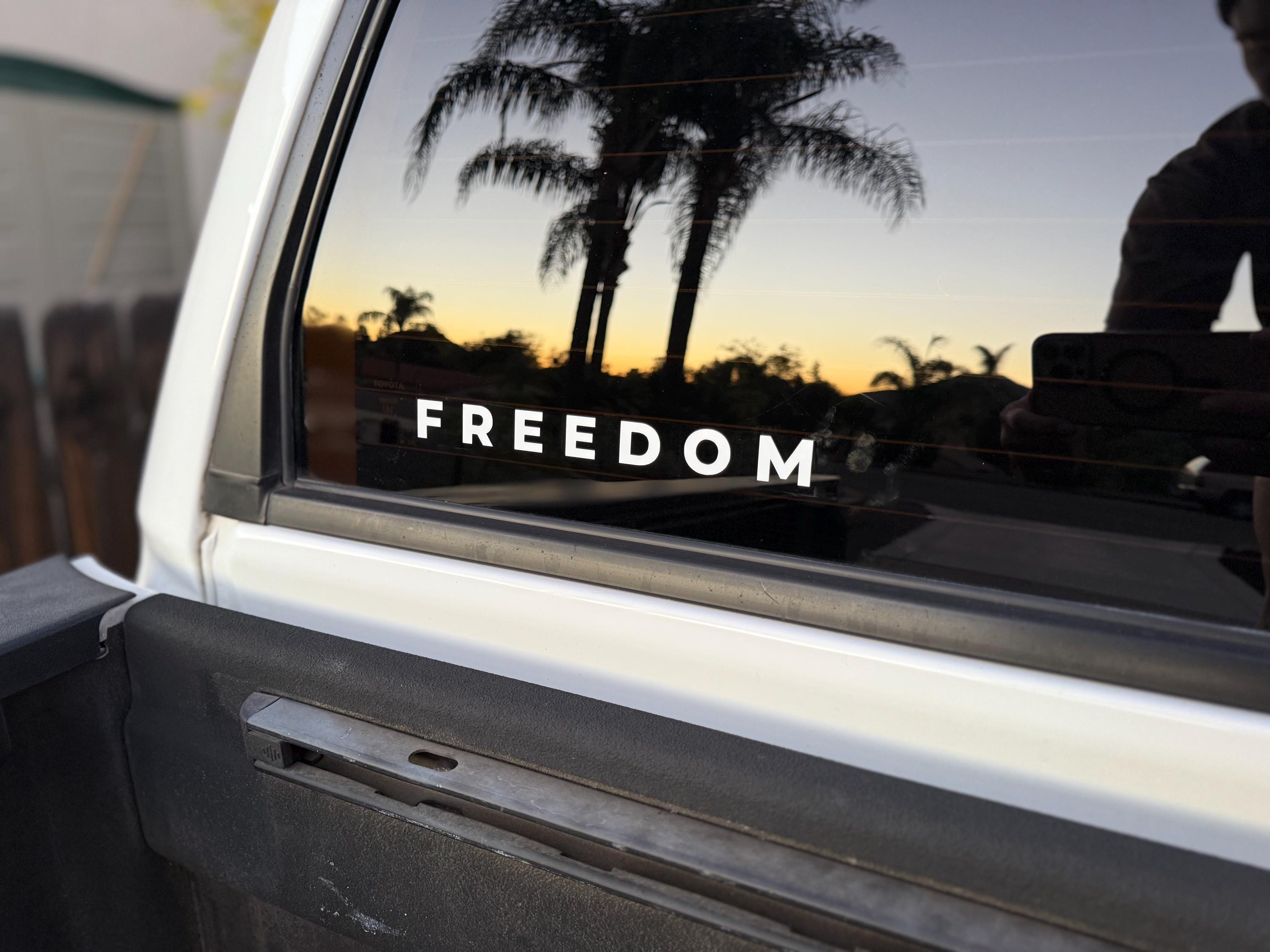 FREEDOM Support Decal: Charlie Kirk Vinyl Sticker- NOT for Clothing - Etsy