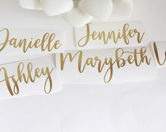 Custom Script Cursive Name Sticker| Custom Name Stickers Wedding Name Stickers| Wedding Party Bridal Shower Name Stickers|DIYStickers