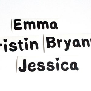 Custom Kids Bubble Name Decals | Kids Name Stickers | Retro Vinyl Name Decal Stickers | Labels For School Supplies | Groovy Stickers