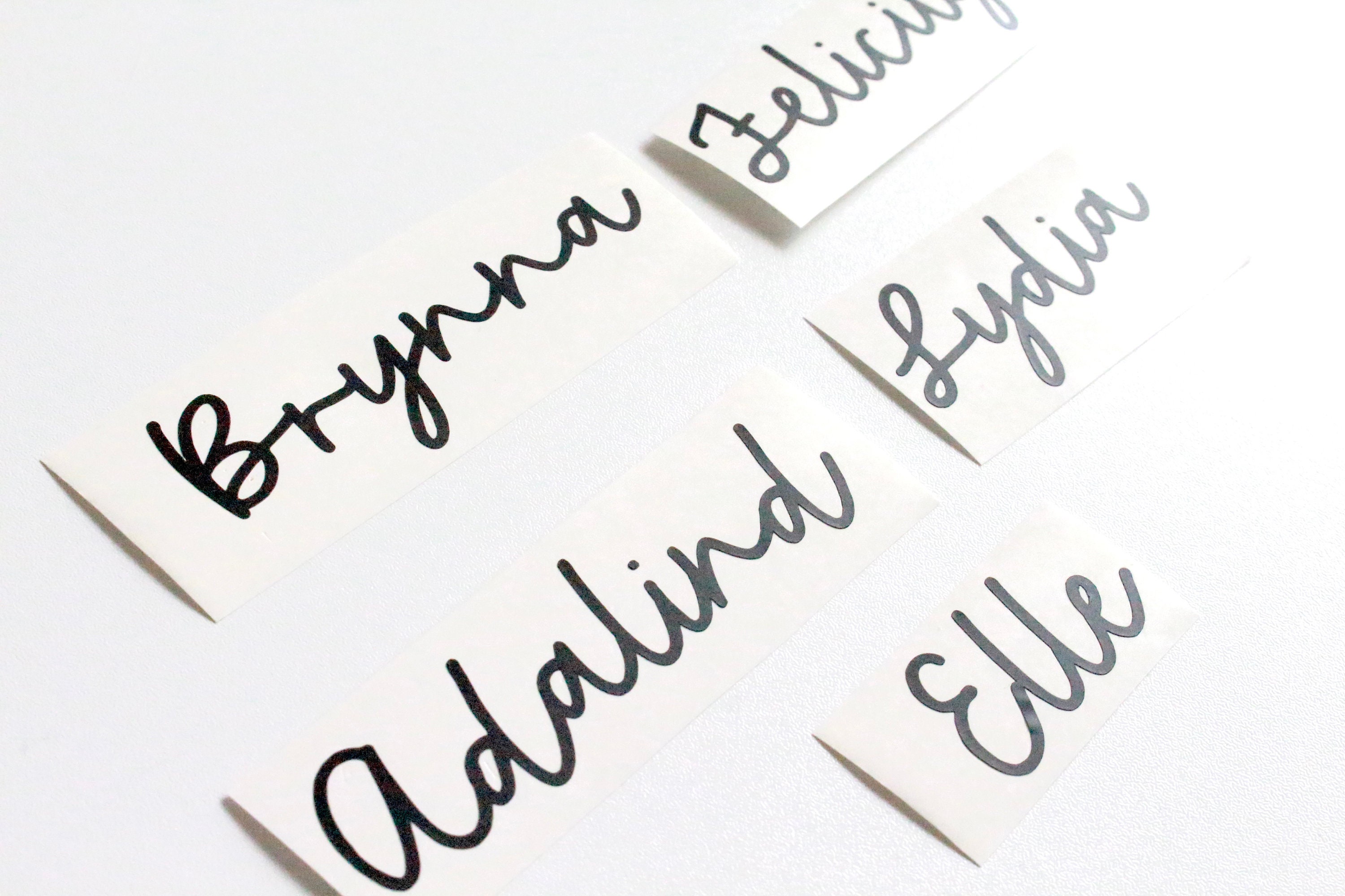 Sticker Cursive Name Custom Cursive Name Vinyl Decal | Bridesmaid Proposal Box Sticker ...