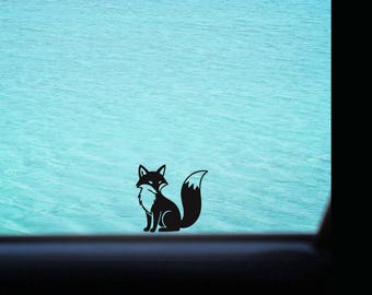 Tiny Fox Vinyl Decal | Hidden Fox Vixen Car Sticker | Mini Fox Vinyl Sticker - Little Easter Egg Van Truck Decal