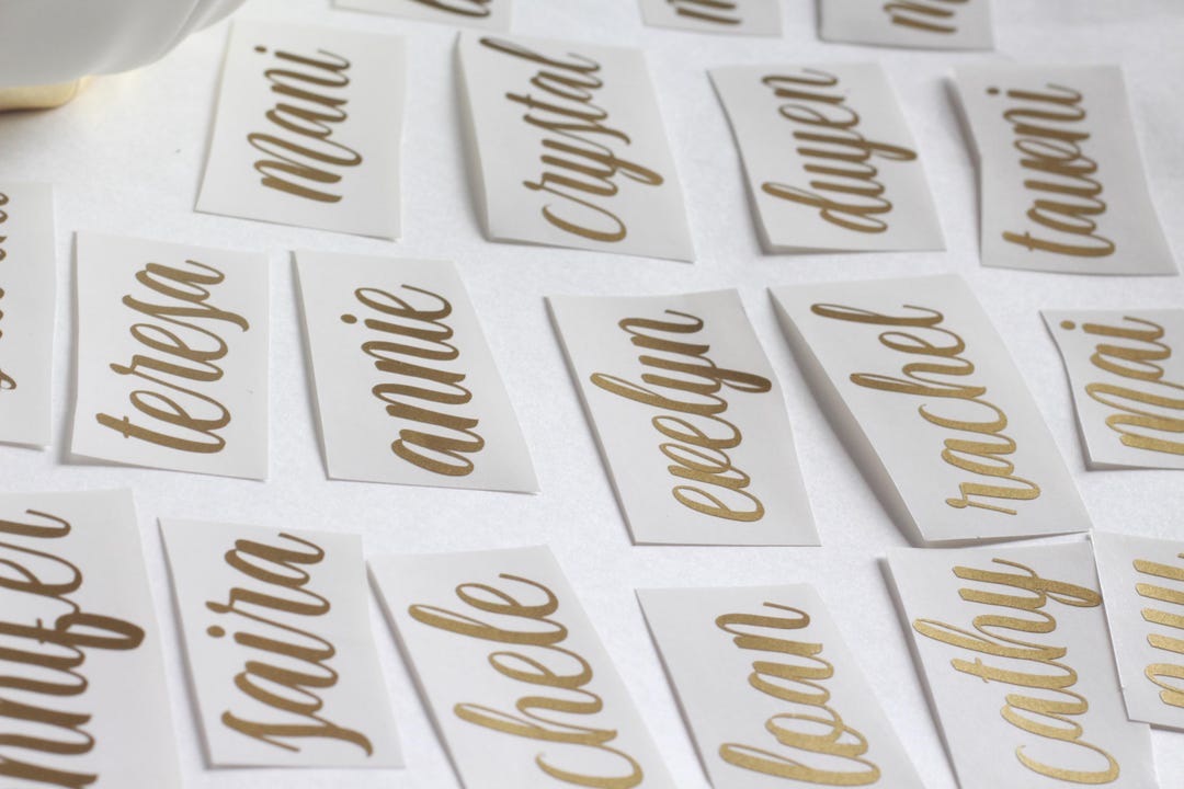 Sticker Cursive Name Personalized Cursive Script Name Stickers: Tumbler, Laptop Stickers ...
