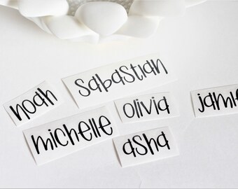 Custom Kids Name Vinyl Decals: School Supply Stickers