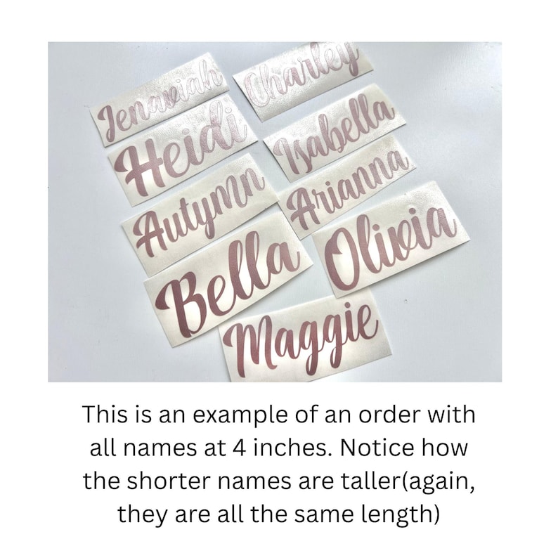 Personalized Cursive Script Name Stickers: Tumbler, Laptop Stickers, Wedding Bridesmaids Decals image 3
