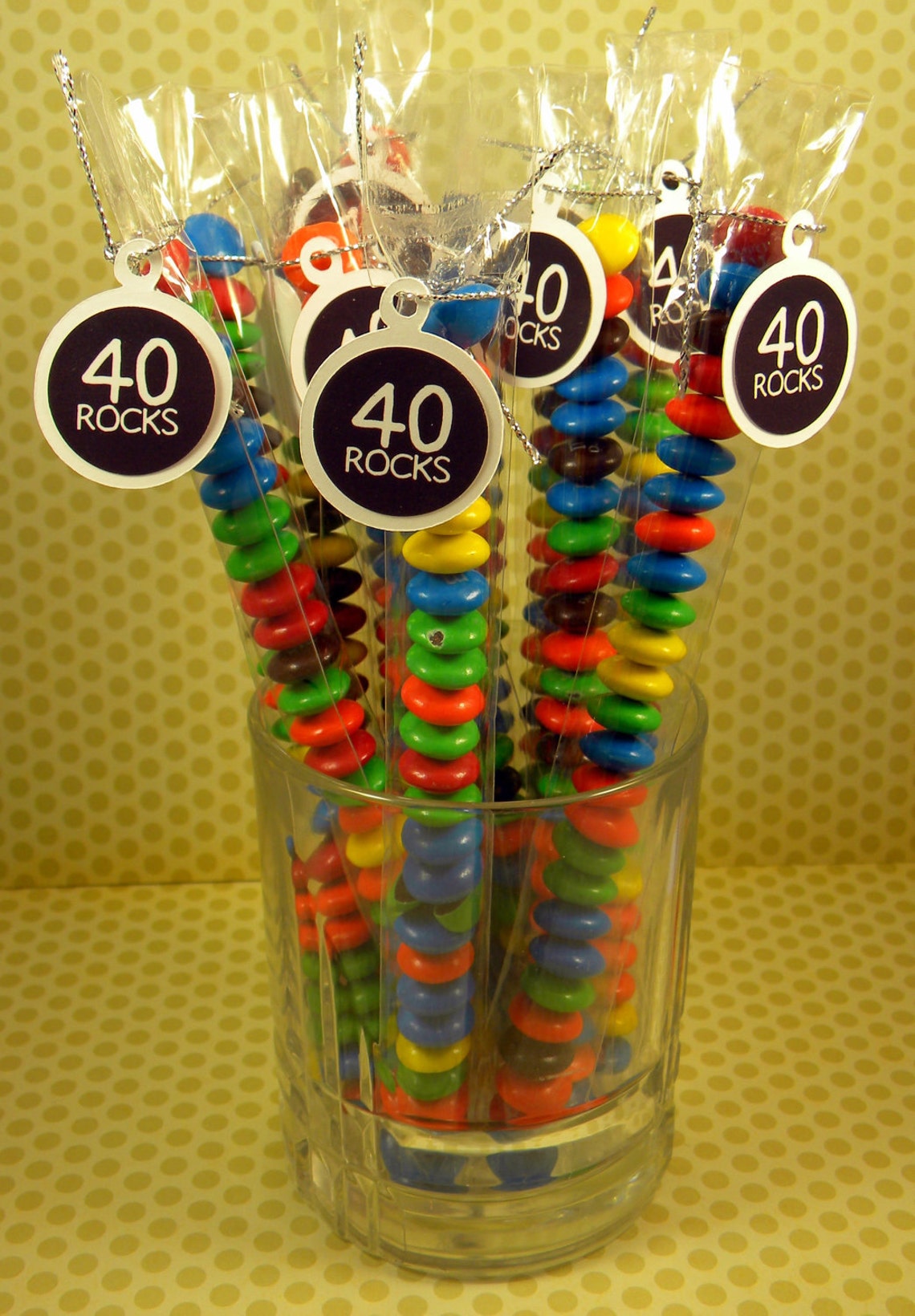 40th Party Favors
 40th Birthday Candy Treat Bag Favors 40 Rocks Set of 12 Etsy