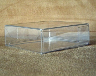 Clear Boxes 3 1/4 x 1 1/8 x 3 1/4 Inch , Set of 25