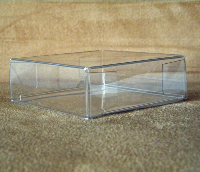 Clear Boxes 3 1/4 x 1 1/8 x 3 1/4 Inch , Set of 25 image 1