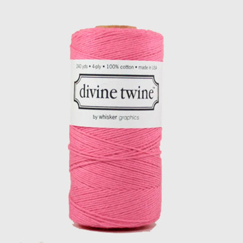 Pink Baker's Twine, 240 Yards, 720 Feet, Solid image 1