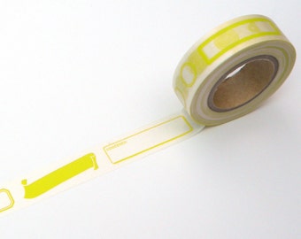 Washi Tape Yellow, Japanese Masking, Vitamin Supplement, Mark'sphere, Labels